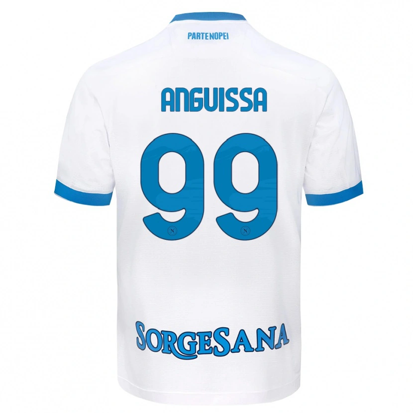 Danxen Men Frank Anguissa #99 White Sky Blue Away Jersey 2026/27 T-Shirt