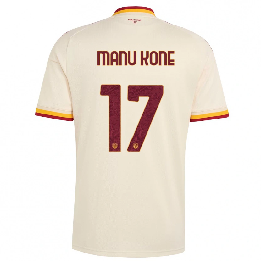 Danxen Men Manu Koné #17 Champagne Red Yellow Away Jersey 2026/27 T-Shirt