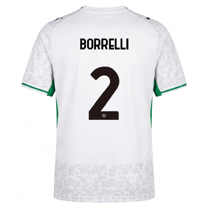 Danxen Men Michele Borrelli #2 White Black Green Away Jersey 2026/27 T-Shirt
