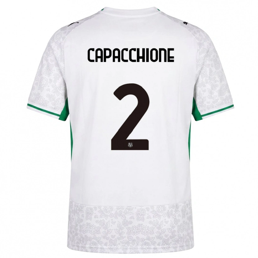 Danxen Men Cristian Capacchione #2 White Black Green Away Jersey 2026/27 T-Shirt