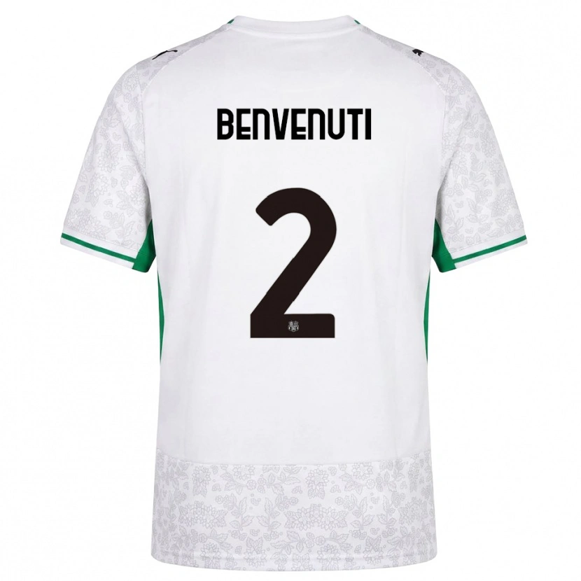 Danxen Men Giacomo Benvenuti #2 White Black Green Away Jersey 2026/27 T-Shirt