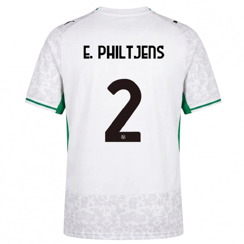Danxen Men Davina Brigitte E. Philtjens #2 White Black Green Away Jersey 2026/27 T-Shirt
