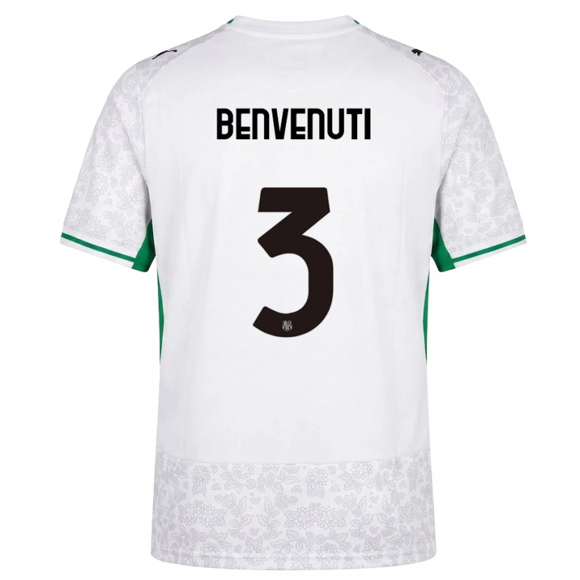 Danxen Men Tommaso Benvenuti #3 White Black Green Away Jersey 2026/27 T-Shirt
