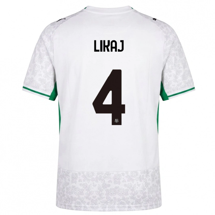 Danxen Men Enea Likaj #4 White Black Green Away Jersey 2026/27 T-Shirt