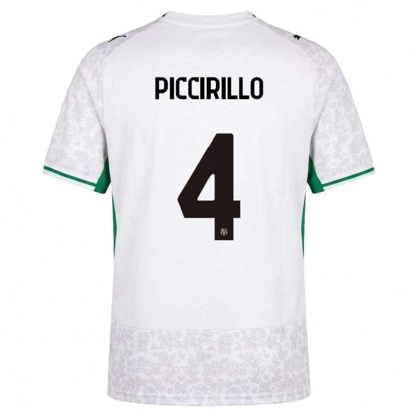 Danxen Men Michele Piccirillo #4 White Black Green Away Jersey 2026/27 T-Shirt