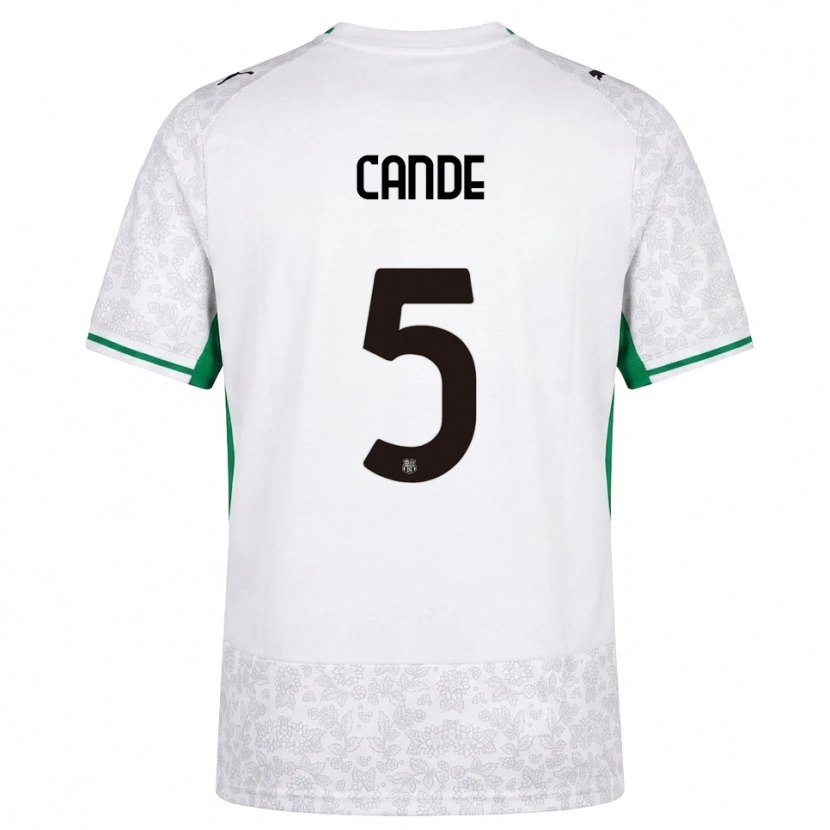 Danxen Men Fali Candé #5 White Black Green Away Jersey 2026/27 T-Shirt