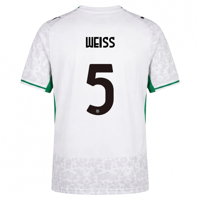 Danxen Men David Weiss #5 White Black Green Away Jersey 2026/27 T-Shirt