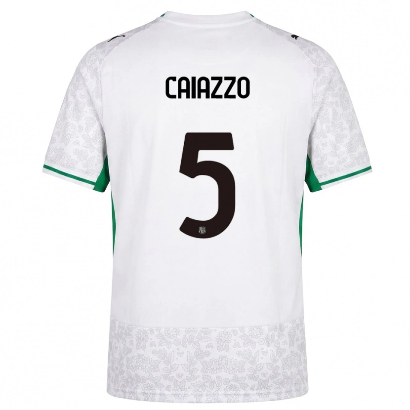Danxen Men Sara Caiazzo #5 White Black Green Away Jersey 2026/27 T-Shirt