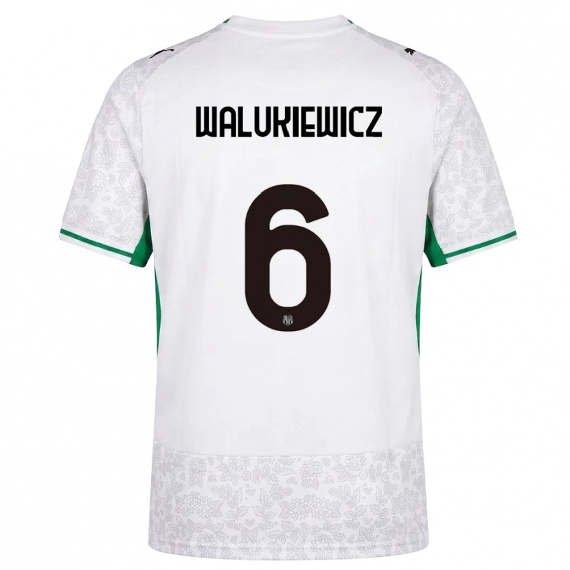 Danxen Men Sebastian Walukiewicz #6 White Black Green Away Jersey 2026/27 T-Shirt