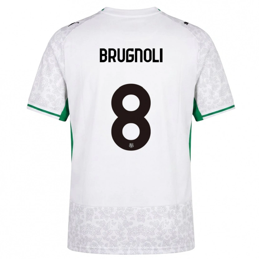 Danxen Men Giuseppe Brugnoli #8 White Black Green Away Jersey 2026/27 T-Shirt