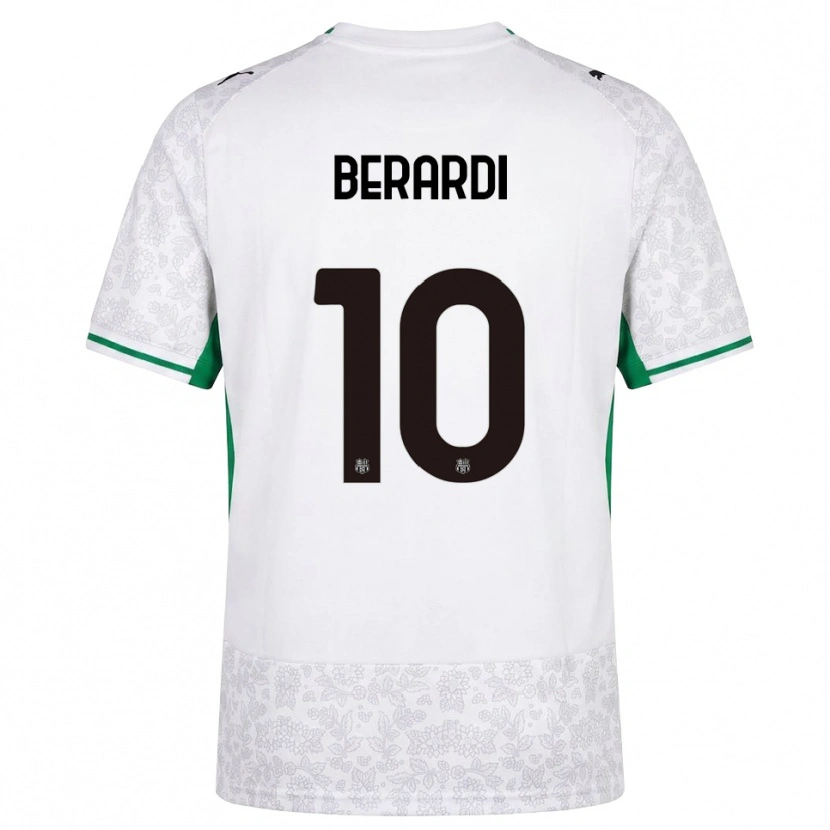 Danxen Men Domenico Berardi #10 White Black Green Away Jersey 2026/27 T-Shirt
