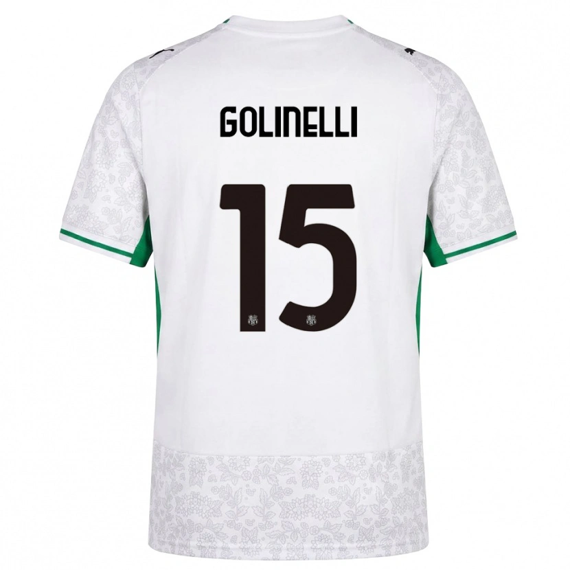 Danxen Men Emanuele Golinelli #15 White Black Green Away Jersey 2026/27 T-Shirt