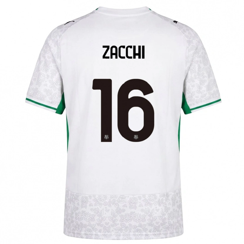 Danxen Men Gioele Zacchi #16 White Black Green Away Jersey 2026/27 T-Shirt