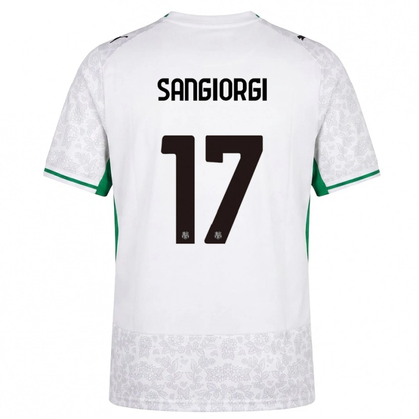 Danxen Men Federico Sangiorgi #17 White Black Green Away Jersey 2026/27 T-Shirt