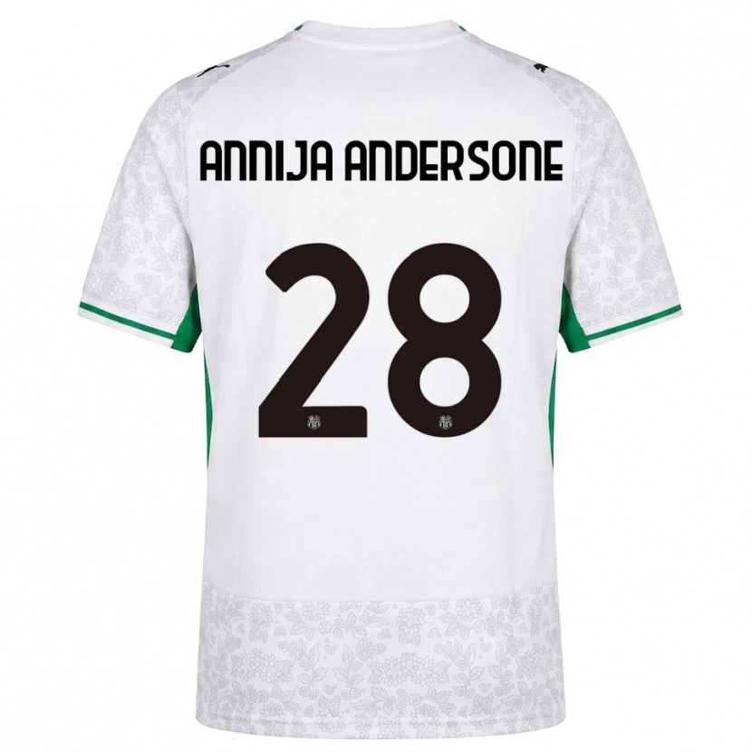 Danxen Men Gabriela Annija Andersone #28 White Black Green Away Jersey 2026/27 T-Shirt