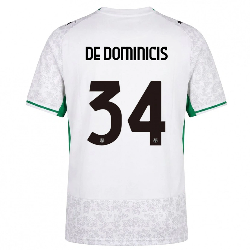 Danxen Men Diego De Dominicis #34 White Black Green Away Jersey 2026/27 T-Shirt