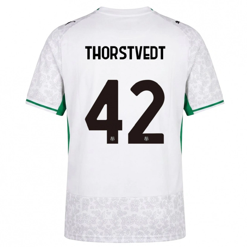 Danxen Men Kristian Thorstvedt #42 White Black Green Away Jersey 2026/27 T-Shirt
