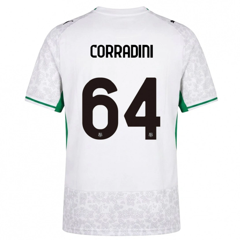 Danxen Men Francesco Corradini #64 White Black Green Away Jersey 2026/27 T-Shirt