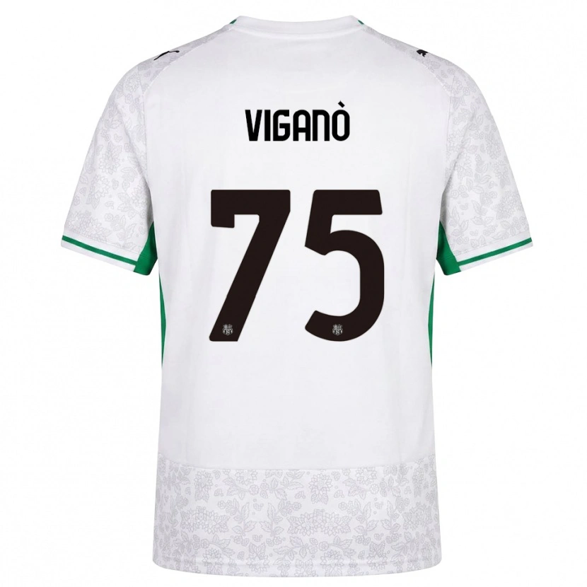 Danxen Men Lorenzo Viganò #75 White Black Green Away Jersey 2026/27 T-Shirt