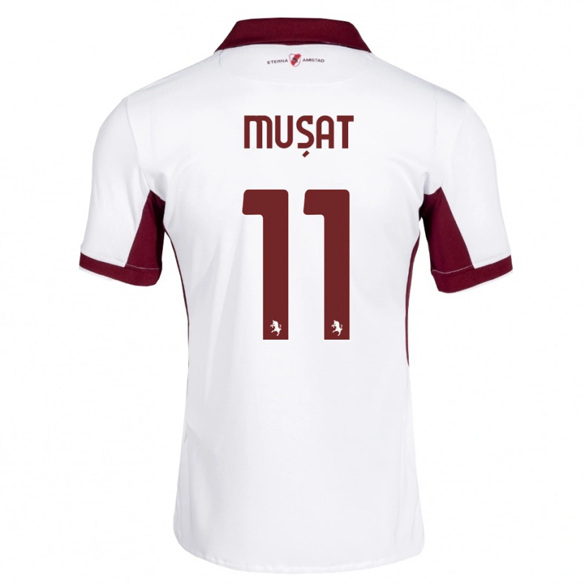 Danxen Men Nicolas Mușat #11 Burgundy White Red Away Jersey 2026/27 T-Shirt