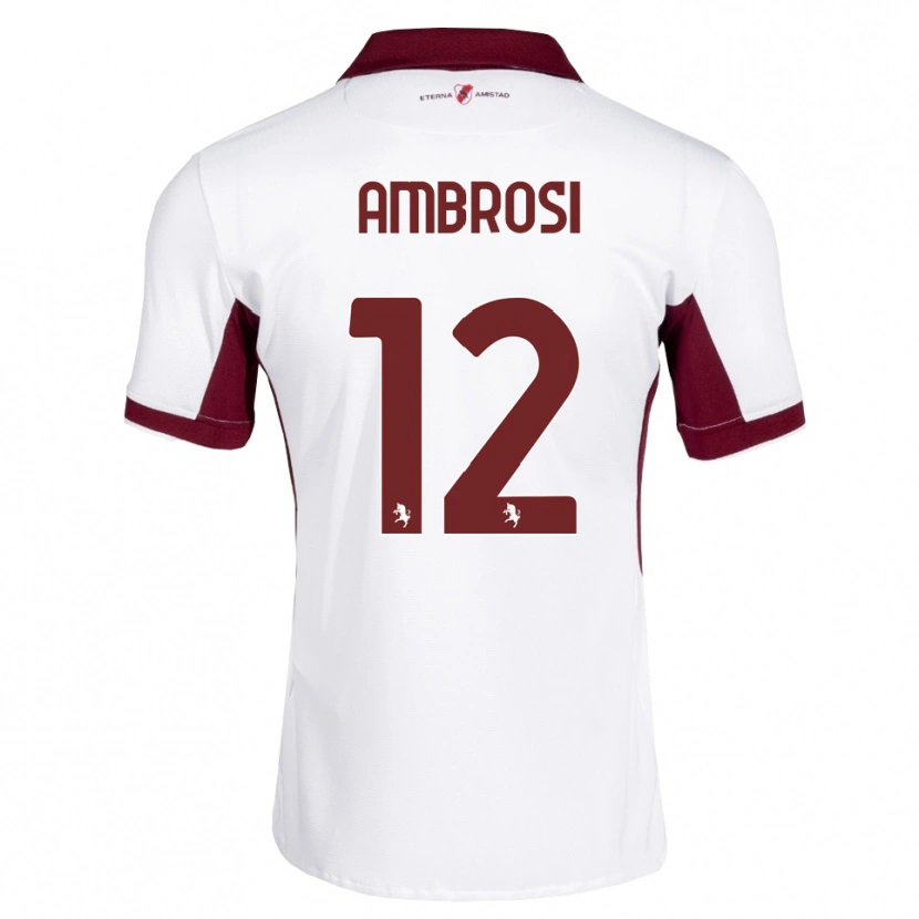 Danxen Men Martina Ambrosi #12 Burgundy White Red Away Jersey 2026/27 T-Shirt