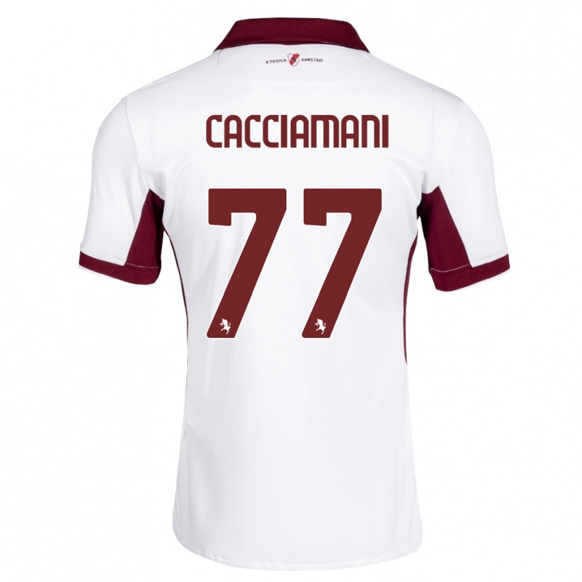 Danxen Men Alessio Cacciamani #77 Burgundy White Red Away Jersey 2026/27 T-Shirt