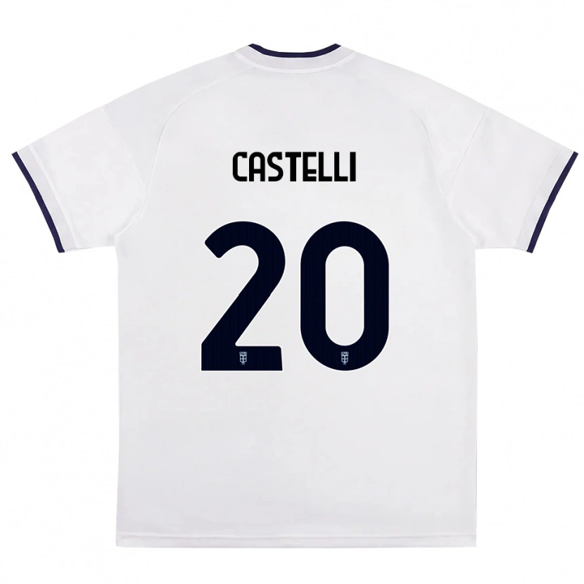 Danxen Men Matteo Castelli #20 White Red Royal Blue Away Jersey 2026/27 T-Shirt