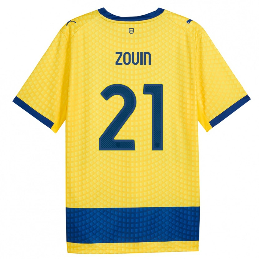 Danxen Men Aymen Zouin #21 Yellow Blue Black Away Jersey 2026/27 T-Shirt