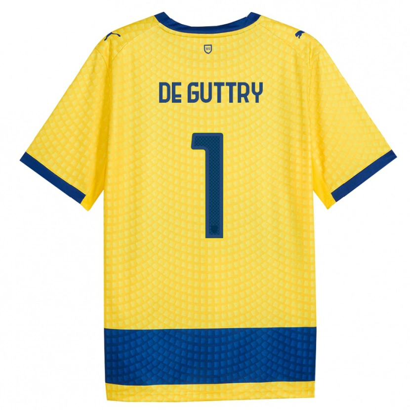 Danxen Men Elia De Guttry #1 Yellow Blue Black Away Jersey 2026/27 T-Shirt