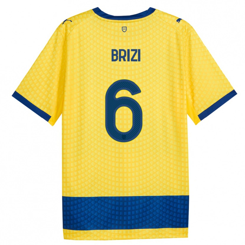 Danxen Men Andrea Brizi #6 Yellow Blue Black Away Jersey 2026/27 T-Shirt