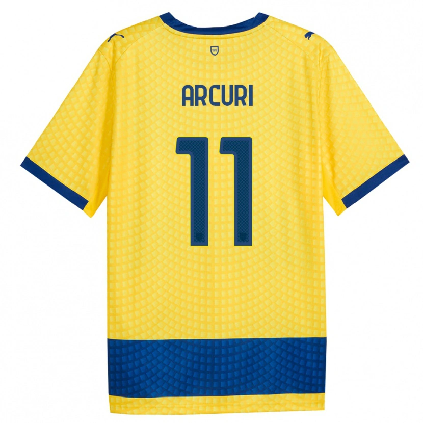 Danxen Men Francesco Arcuri #11 Yellow Blue Black Away Jersey 2026/27 T-Shirt