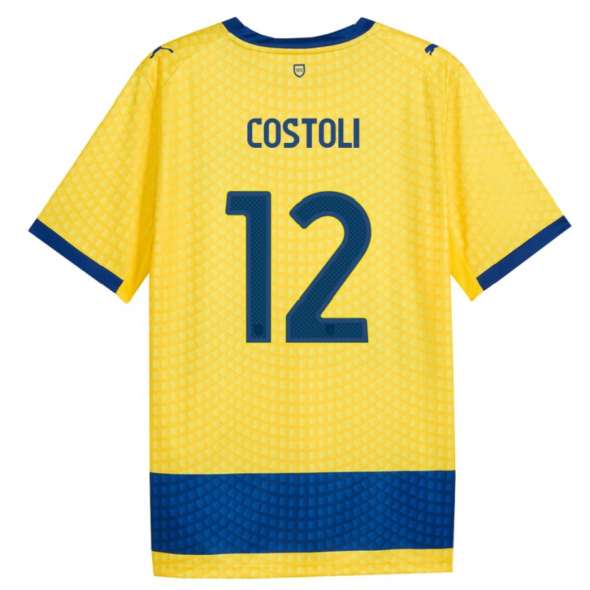 Danxen Men Luca Costoli #12 Yellow Blue Black Away Jersey 2026/27 T-Shirt