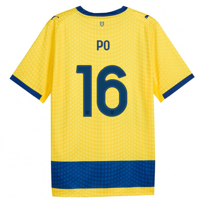 Danxen Men Federico Po #16 Yellow Blue Black Away Jersey 2026/27 T-Shirt