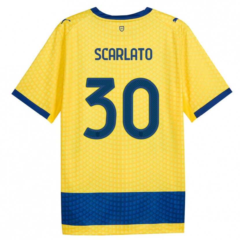 Danxen Men Luca Scarlato #30 Yellow Blue Black Away Jersey 2026/27 T-Shirt