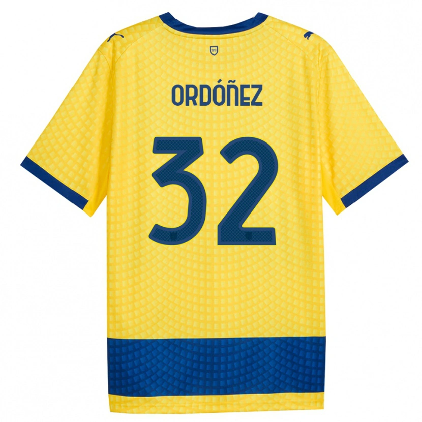 Danxen Men Christian Ordóñez #32 Yellow Blue Black Away Jersey 2026/27 T-Shirt