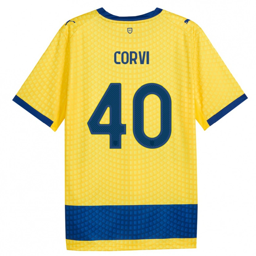 Danxen Men Edoardo Corvi #40 Yellow Blue Black Away Jersey 2026/27 T-Shirt