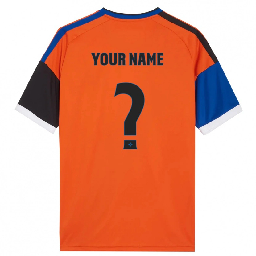 Danxen Men Your Name #0 Orange Blue Black White Away Jersey 2026/27 T-Shirt