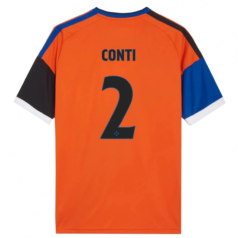 Danxen Men Niccolò Conti #2 Orange Blue Black White Away Jersey 2026/27 T-Shirt