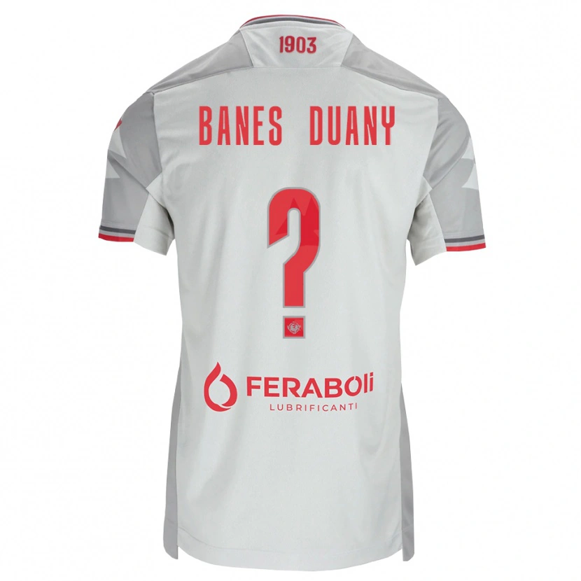 Danxen Men Alessandro Banes Duany #0 Grey White Red Away Jersey 2026/27 T-Shirt