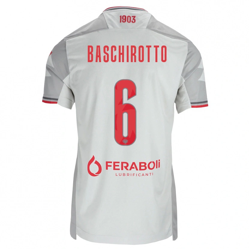 Danxen Men Federico Baschirotto #6 Grey White Red Away Jersey 2026/27 T-Shirt