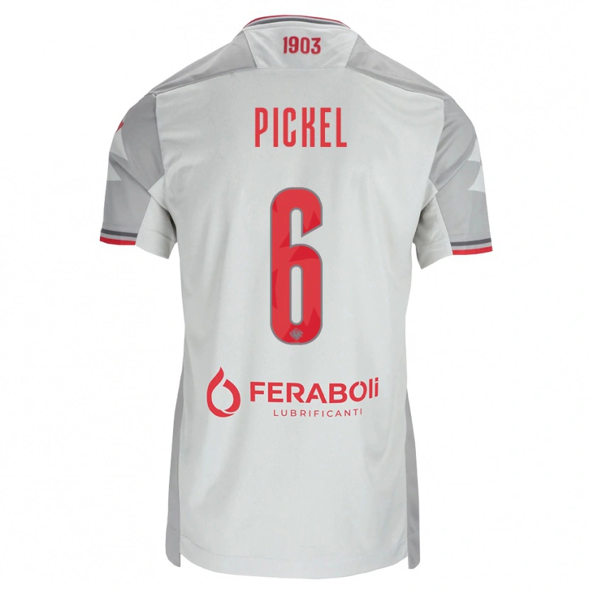 Danxen Men Charles Pickel #6 Grey White Red Away Jersey 2026/27 T-Shirt