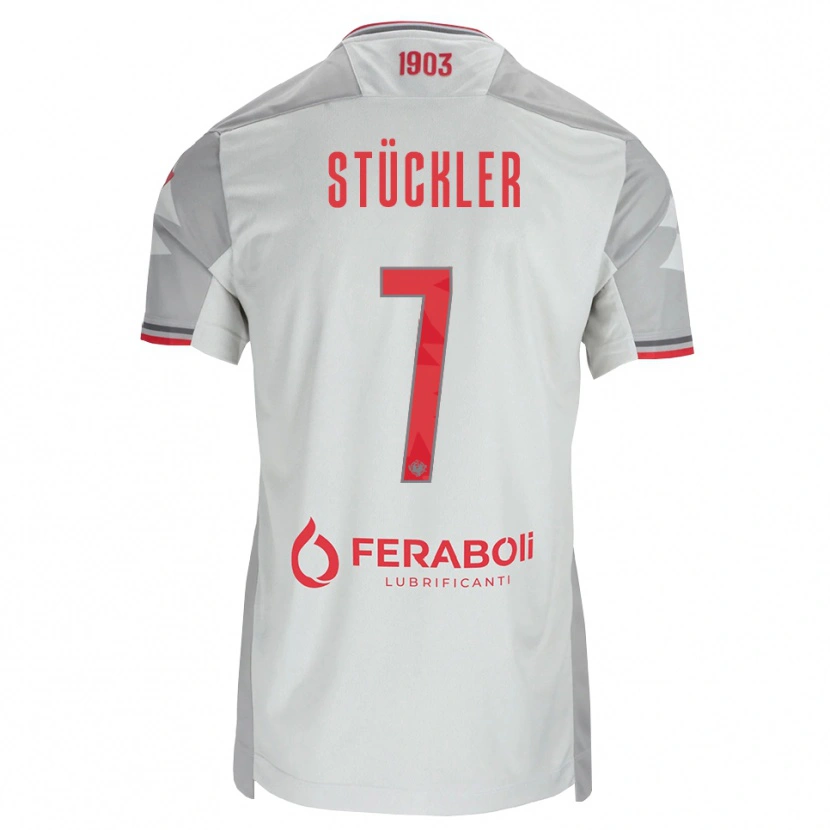 Danxen Men David Stückler #7 Grey White Red Away Jersey 2026/27 T-Shirt