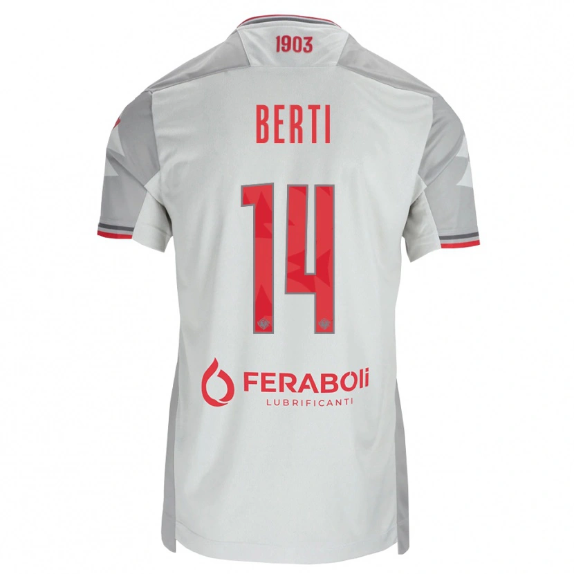 Danxen Men Tommaso Berti #14 Grey White Red Away Jersey 2026/27 T-Shirt