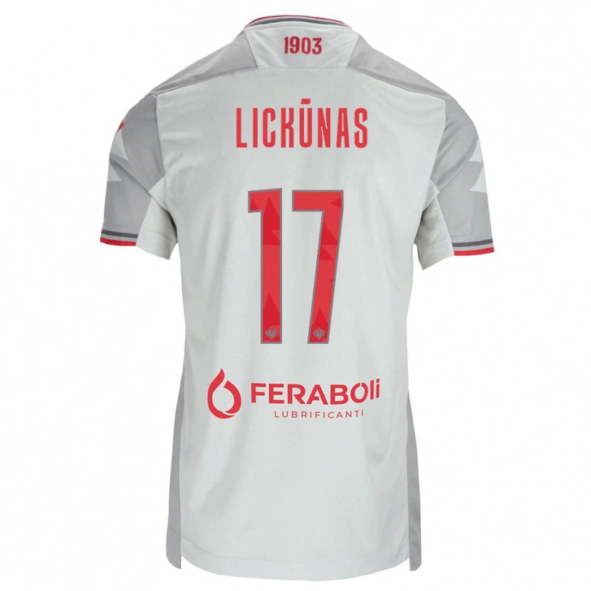 Danxen Men Adrian Lickūnas #17 Grey White Red Away Jersey 2026/27 T-Shirt