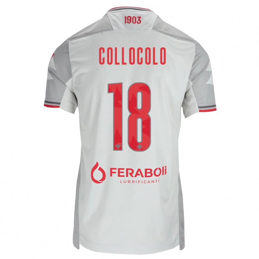 Danxen Men Michele Collocolo #18 Grey White Red Away Jersey 2026/27 T-Shirt