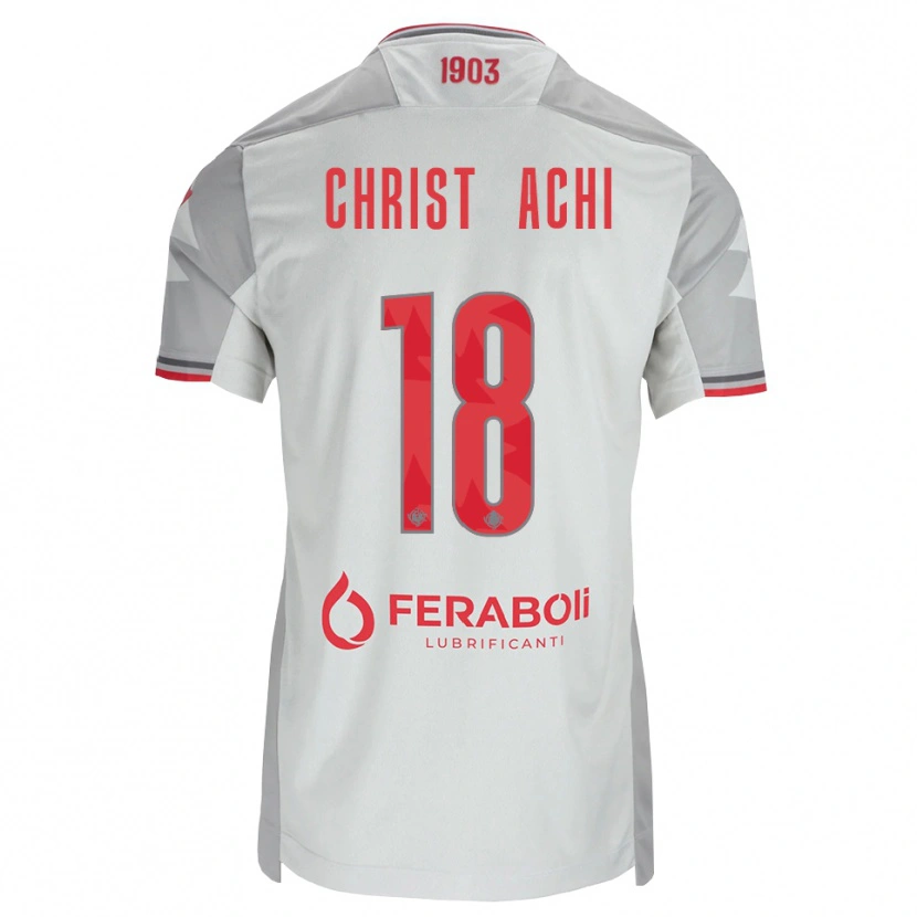 Danxen Men Ange Christ Achi #18 Grey White Red Away Jersey 2026/27 T-Shirt