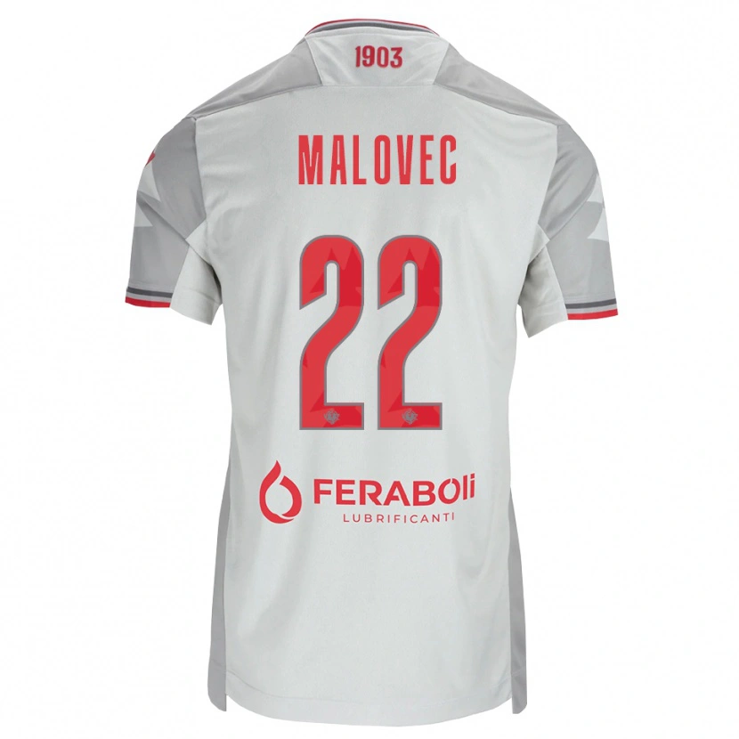 Danxen Men Adrian Malovec #22 Grey White Red Away Jersey 2026/27 T-Shirt