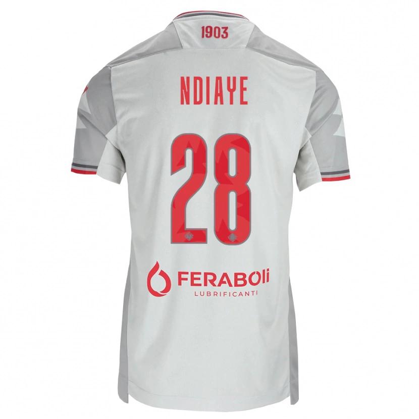 Danxen Men Maissa Ndiaye #28 Grey White Red Away Jersey 2026/27 T-Shirt