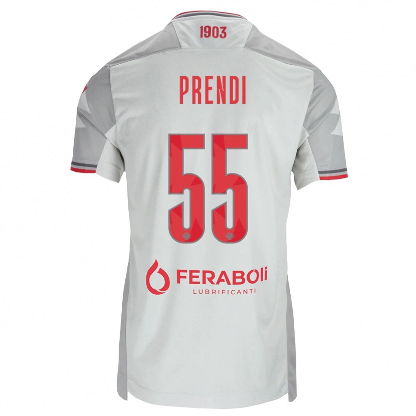 Danxen Men Denis Prendi #55 Grey White Red Away Jersey 2026/27 T-Shirt