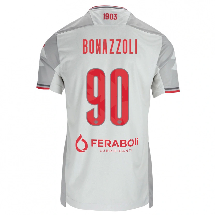 Danxen Men Federico Bonazzoli #90 Grey White Red Away Jersey 2026/27 T-Shirt